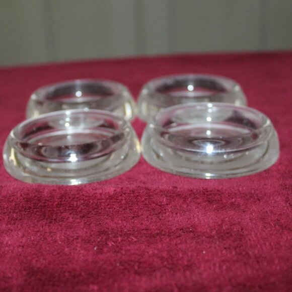 Vintage glass furniture coasters - set of 4 - Picture 1 of 3